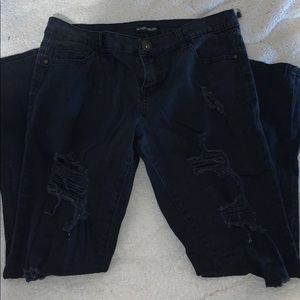 Black ripped jeans